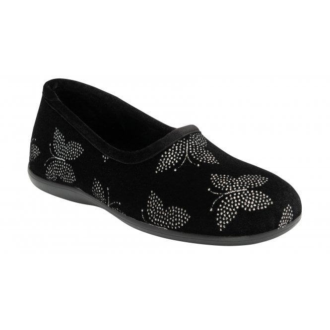  Black Jessie Full Shoe Slippers | Lotus 