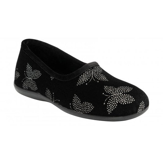  Black Jessie Full Shoe Slippers | Lotus 