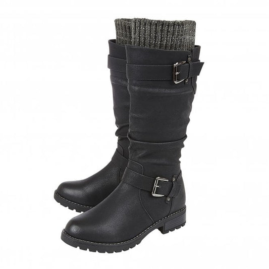  Black Juniper Knee High Boots | Lotus