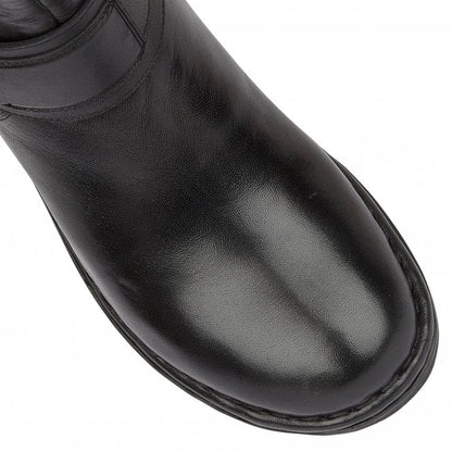  Black Leather Matterhorn Ankle Boots | Lotus