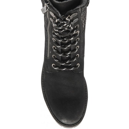  Black Leather Oklahoma Ankle Boots | Lotus