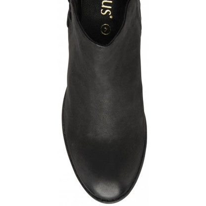  Black Leather & Snake-Print Etta Zip-Up Ankle Boots | Lotus