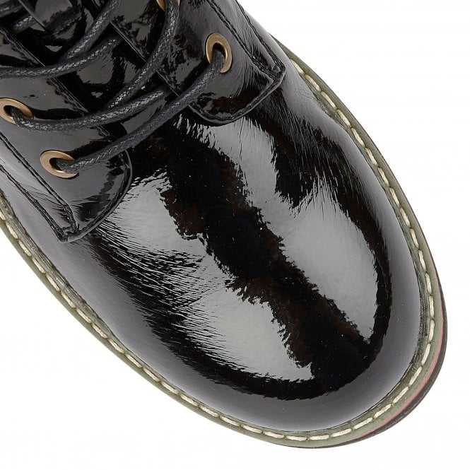  Black & Leopard-Print Naomi Lace-Up Ankle Boots | Lotus