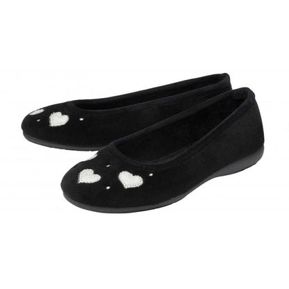  Black Lois Ballerina Slippers | Lotus