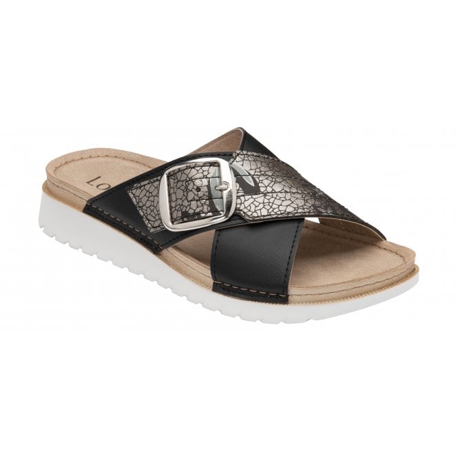  Black Marta Mule Sandals | Lotus