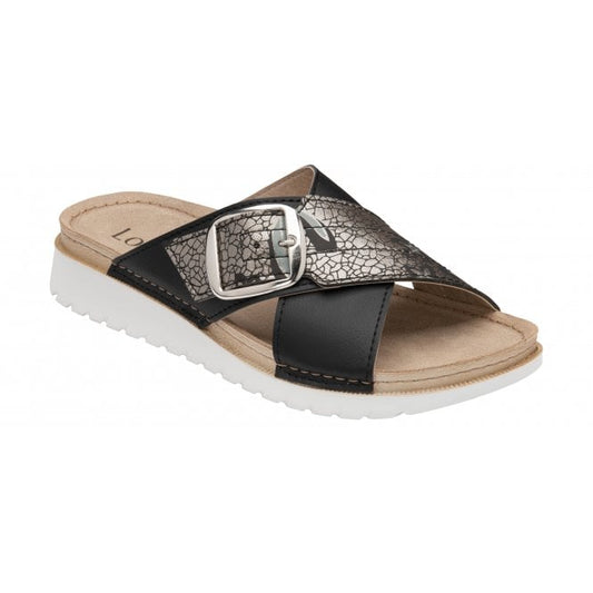  Black Marta Mule Sandals | Lotus