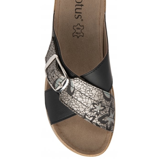  Black Marta Mule Sandals | Lotus