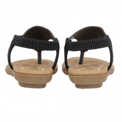  Black Orla Flat Toe-Post Sandals | Lotus
