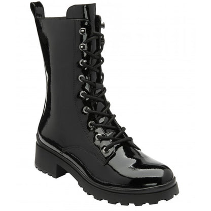  Black Patent Delaney Mid-Calf Boots | Lotus