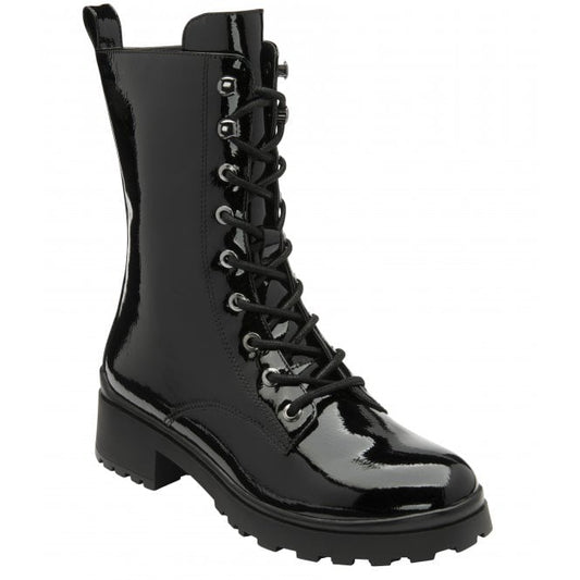  Black Patent Delaney Mid-Calf Boots | Lotus