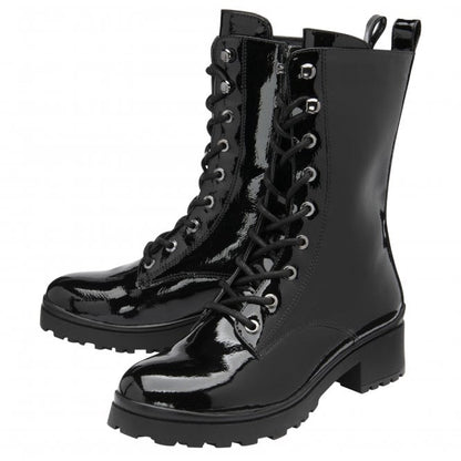  Black Patent Delaney Mid-Calf Boots | Lotus