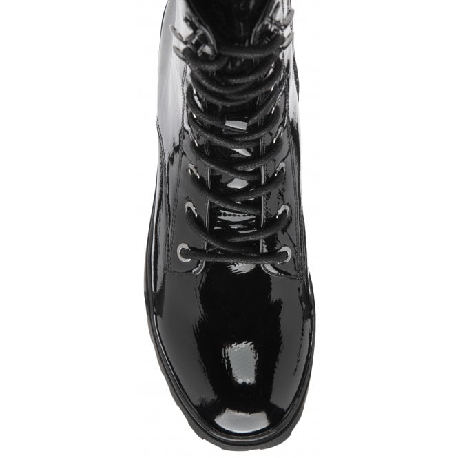  Black Patent Delaney Mid-Calf Boots | Lotus
