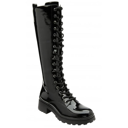  Black Patent Dinah Knee High Boots | Lotus 