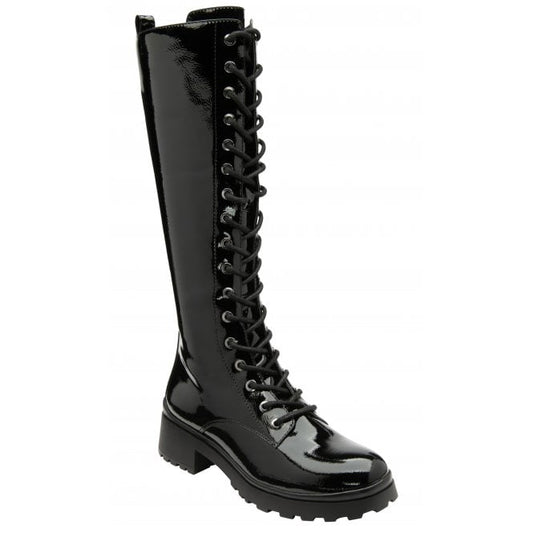  Black Patent Dinah Knee High Boots | Lotus 