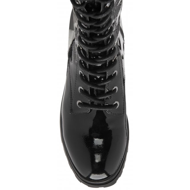  Black Patent Dinah Knee High Boots | Lotus 