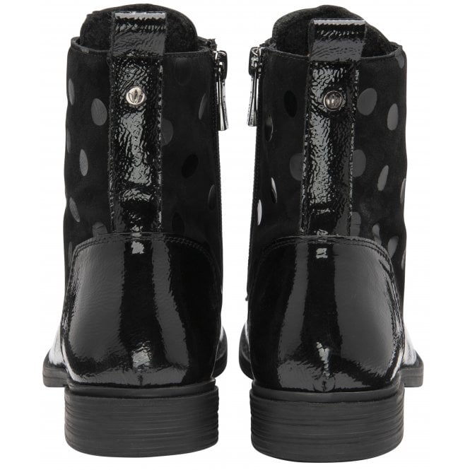  Black Patent Leather Hawaii Ankle Boots | Lotus