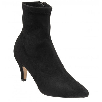  Black-Stretch Microfibre Camilla Ankle Boots | Lotus