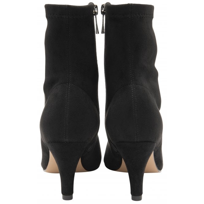  Black-Stretch Microfibre Camilla Ankle Boots | Lotus