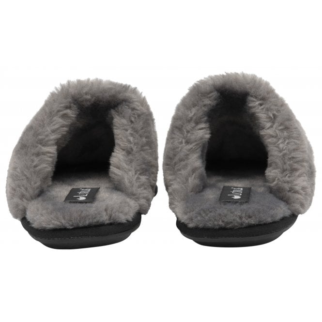  Black Suede Eldora Mule Slippers | Lotus