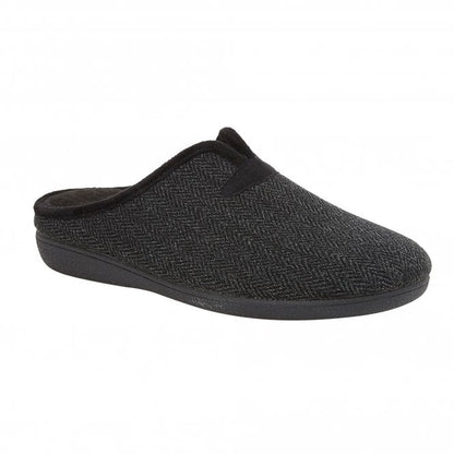  Black Textile Albert Slippers | Lotus