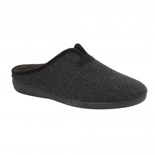  Black Textile Albert Slippers | Lotus