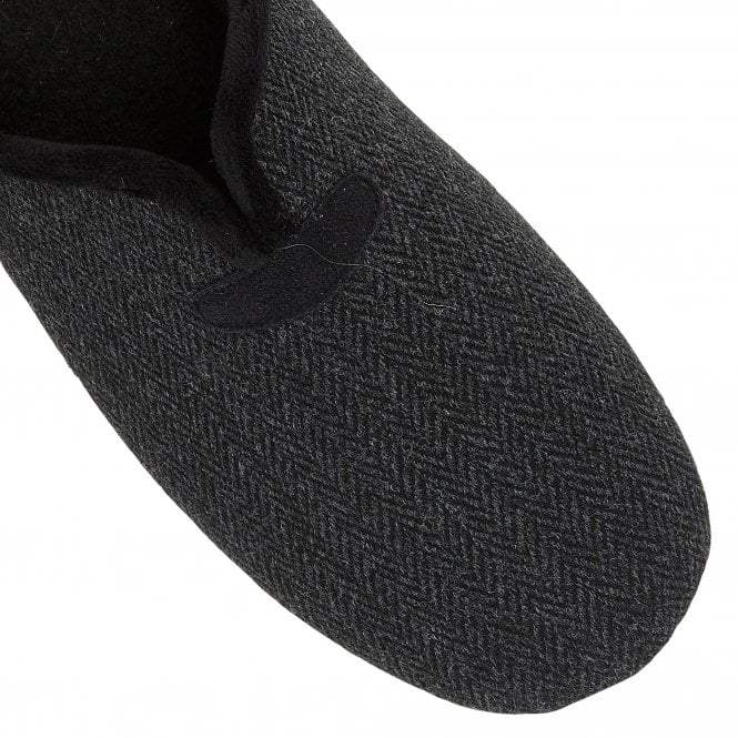  Black Textile Albert Slippers | Lotus