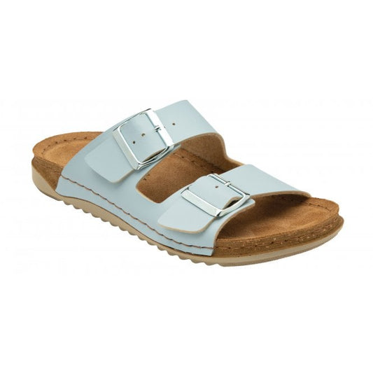  Blue Cortona Open-Toe Mule Sandals | Lotus