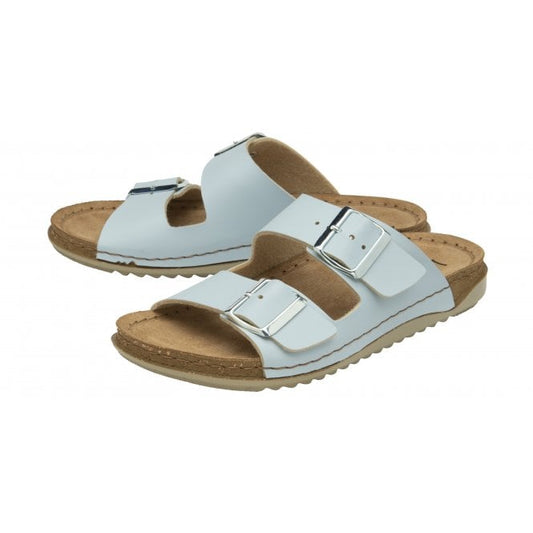  Blue Cortona Open-Toe Mule Sandals | Lotus