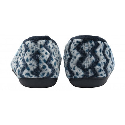  Blue Textile Tammy Full Shoe Slippers | Lotus