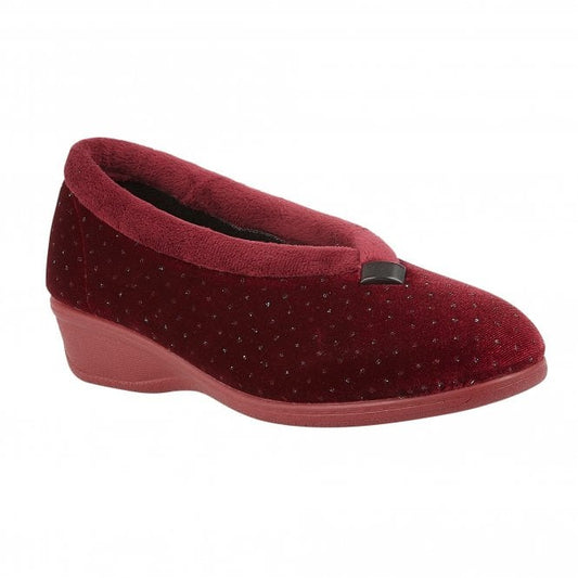  Bordo Beverley Velour Slippers | Lotus