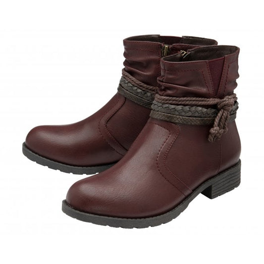  Bordo Dana Zip-Up Ankle Boots | Lotus