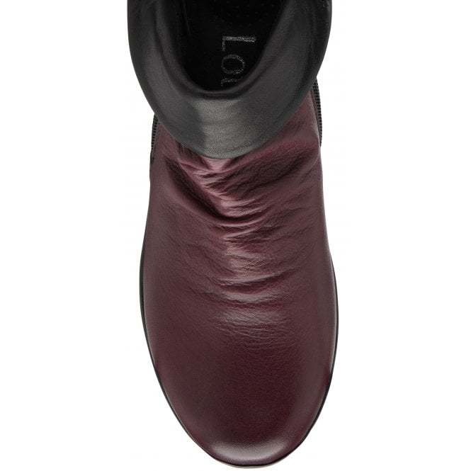  Bordo Leather Cordelia Wedge Ankle Boots | Lotus