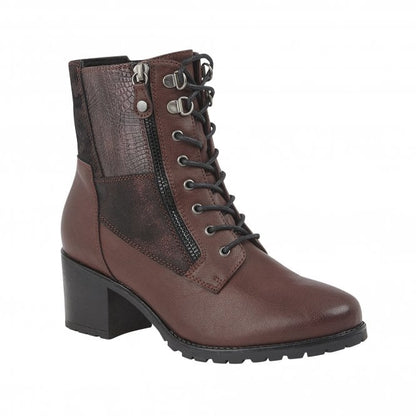  Bordo Nala Heeled Zip-Up Ankle Boots | Lotus Relife