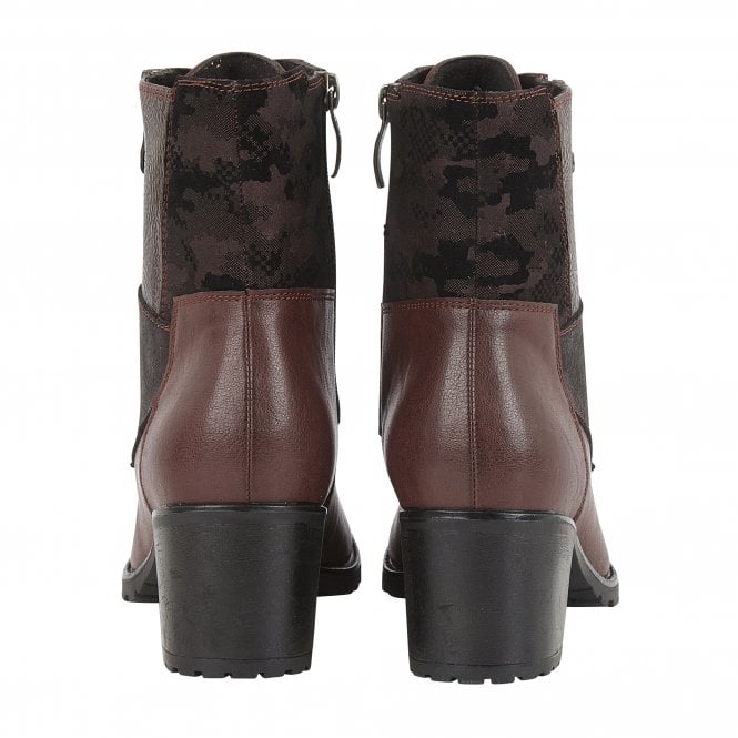  Bordo Nala Heeled Zip-Up Ankle Boots | Lotus Relife