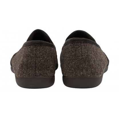  Brown Austin Textile Full Shoe Slippers | Lotus