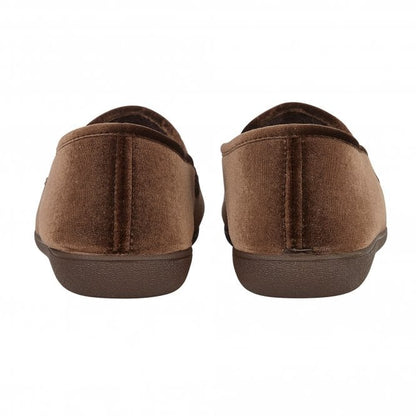  Brown Clarence Velour Slippers | Lotus