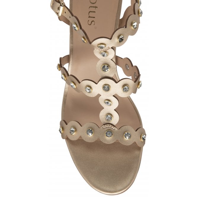  Gold Inaya Open-Toe Sandals | Lotus