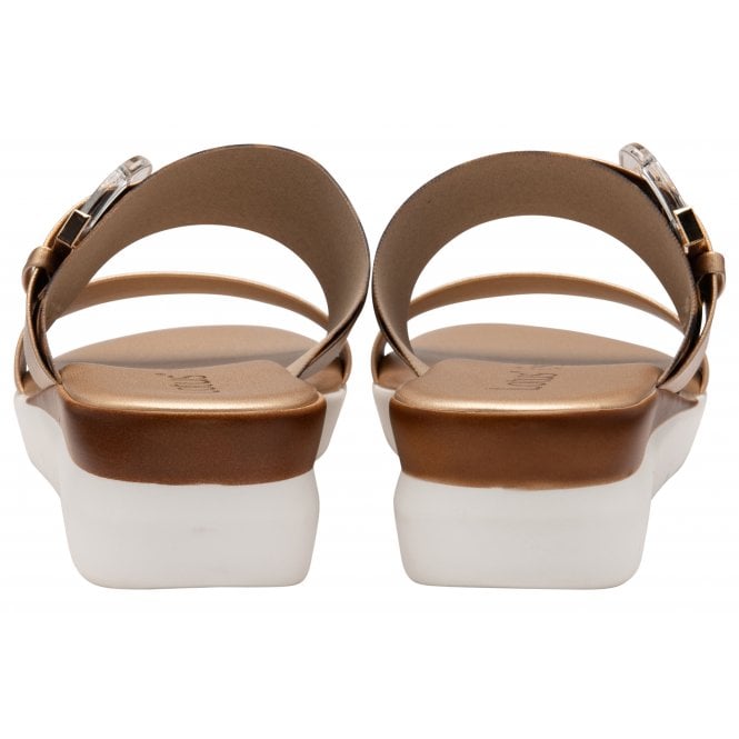  Gold & Leopard-Print Giovanna Mule Sandals | Lotus