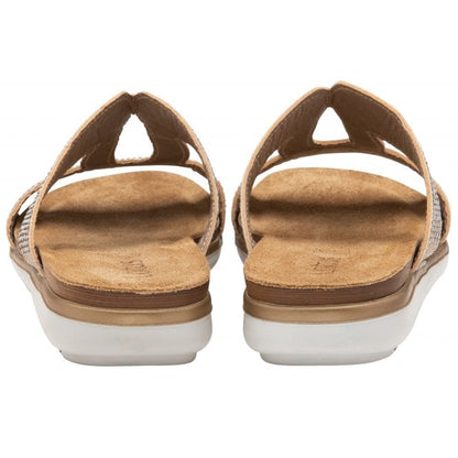  Gold Nadya Open-Toe Mule Sandals | Lotus