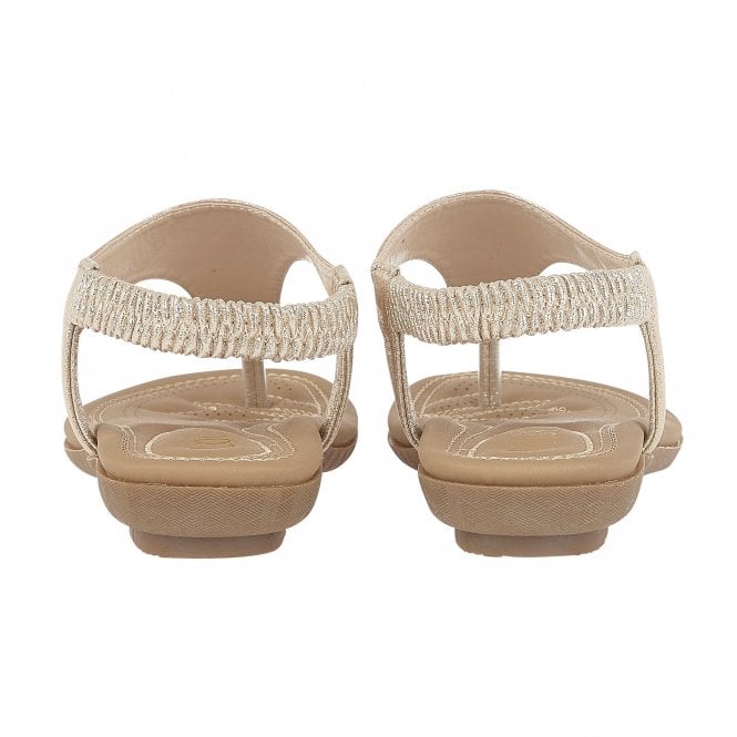 Gold Orla Flat Toe-Post Sandals | Lotus