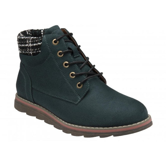  Green Textile Cedar Ankle Boots | Lotus