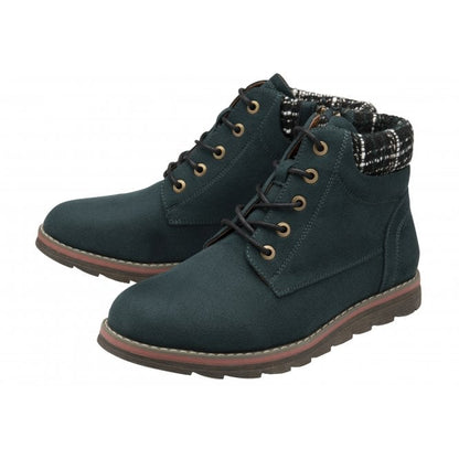  Green Textile Cedar Ankle Boots | Lotus