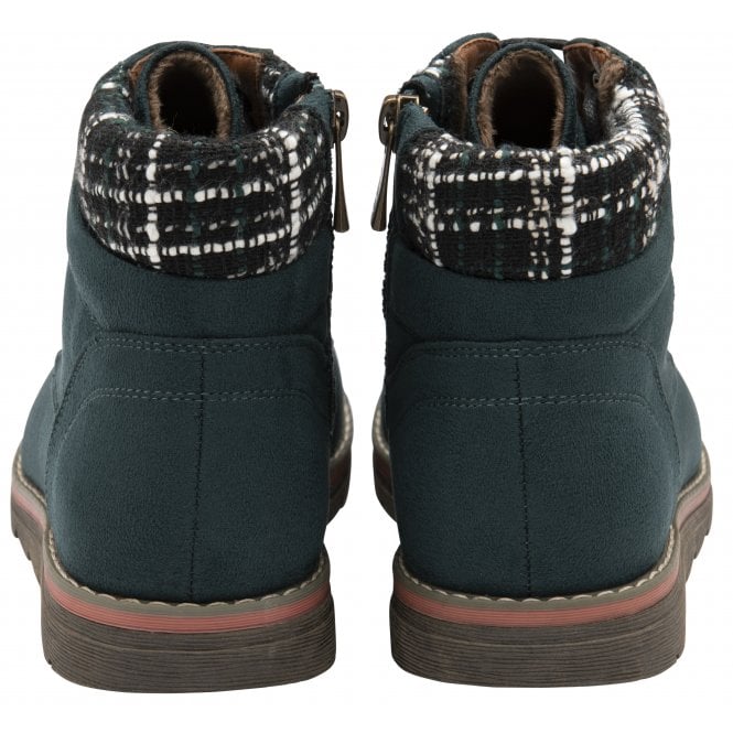  Green Textile Cedar Ankle Boots | Lotus