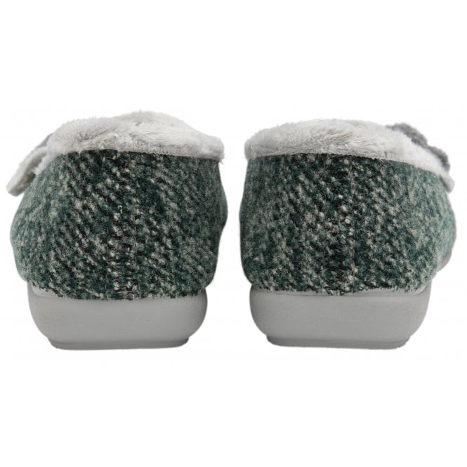 Green Textile Shauna Ballerina Slippers | Lotus