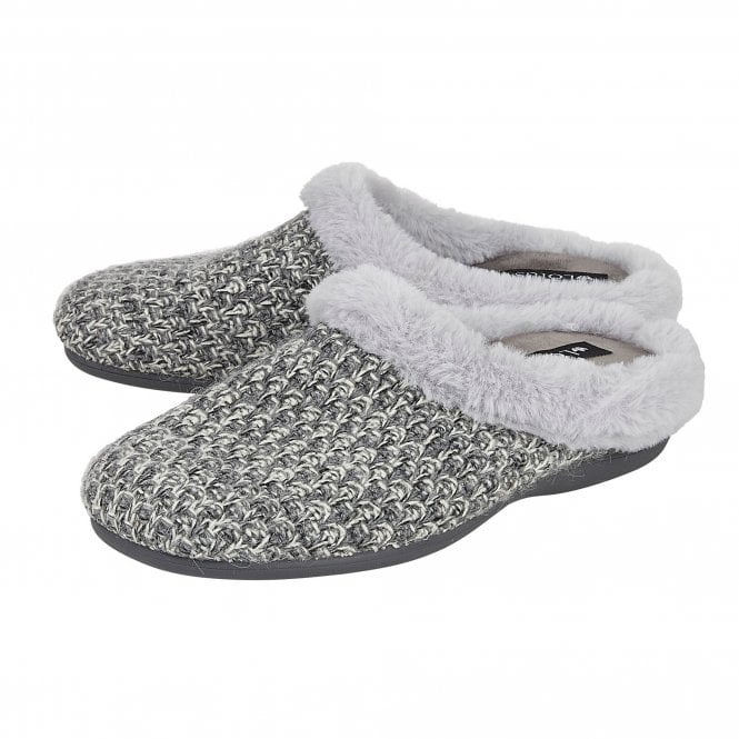  Grey Ada Textile Slippers | Lotus
