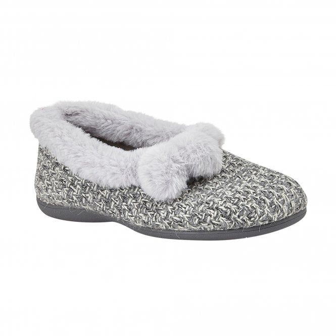  Grey Alice Textile Slippers | Lotus