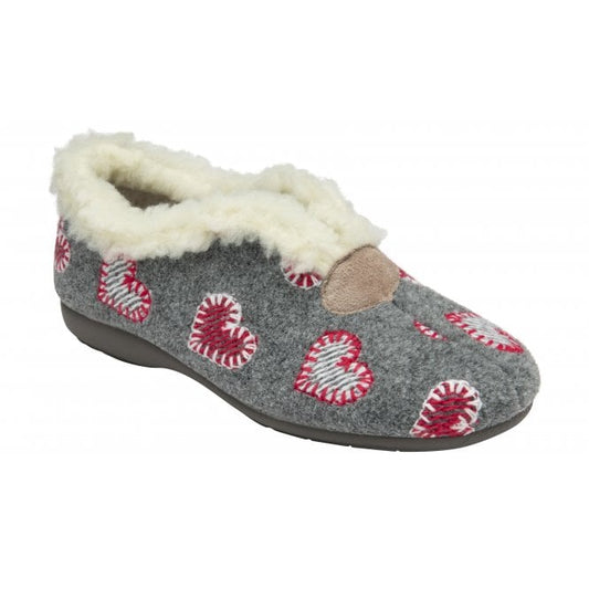  Grey Bernie Textile Slippers | Lotus