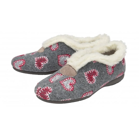  Grey Bernie Textile Slippers | Lotus