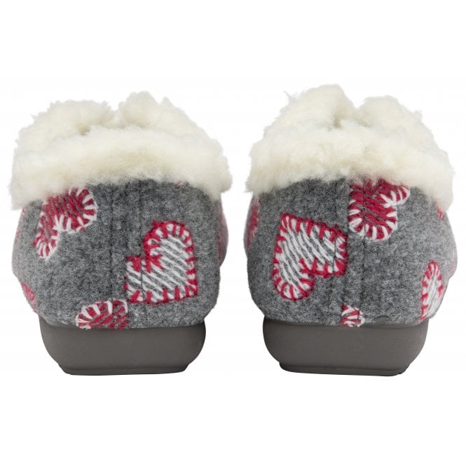  Grey Bernie Textile Slippers | Lotus