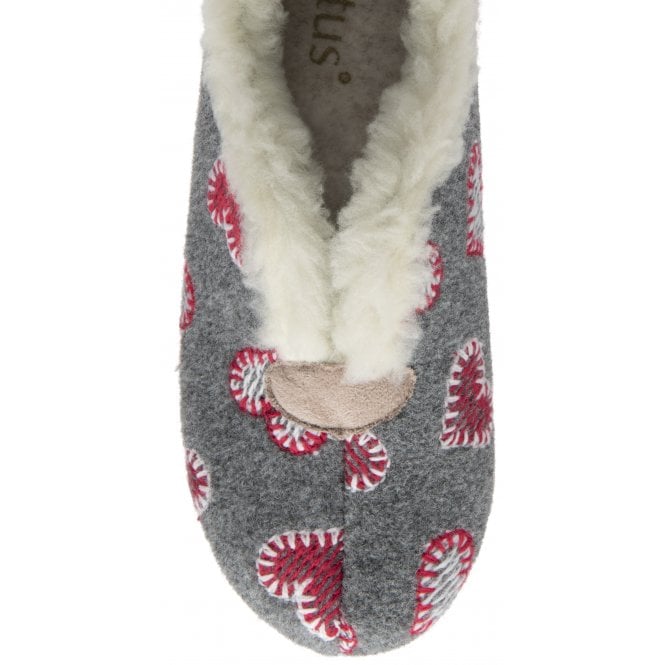  Grey Bernie Textile Slippers | Lotus